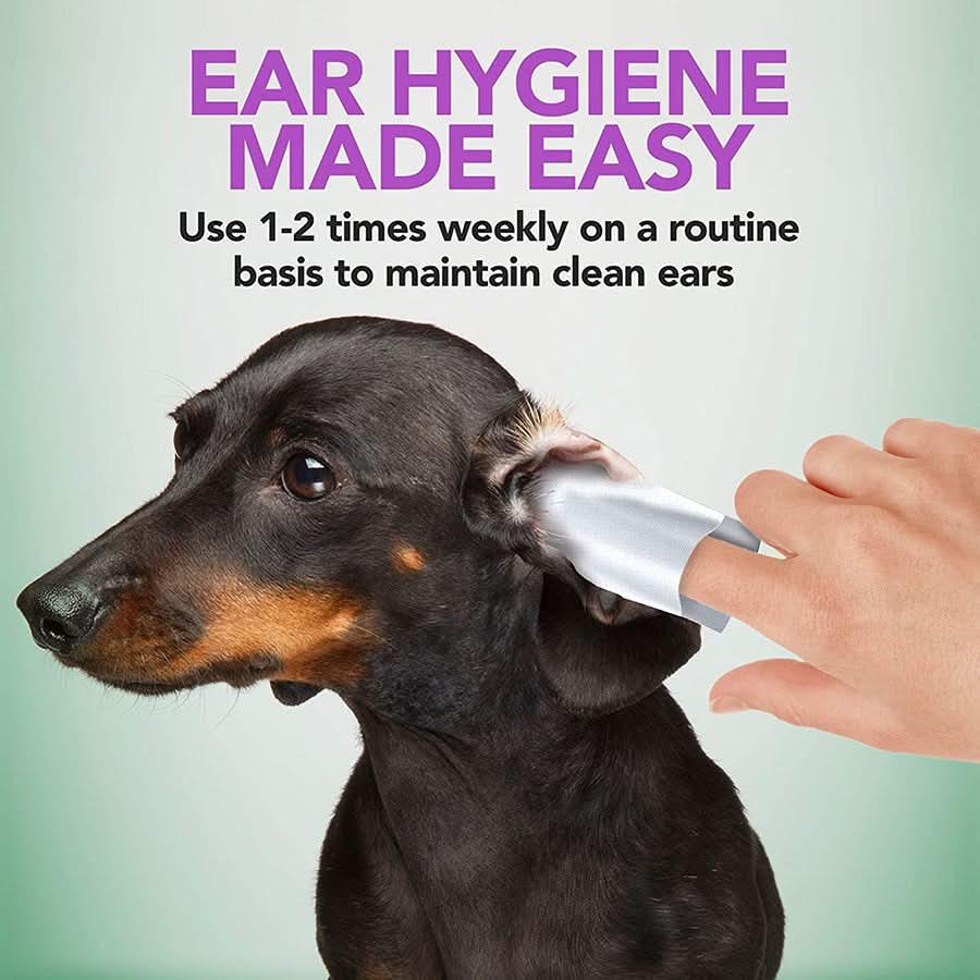 Vet's Best Ear Relief Ear Cleansing Finger Wipes for Dogs